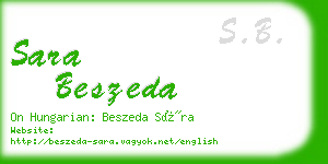 sara beszeda business card